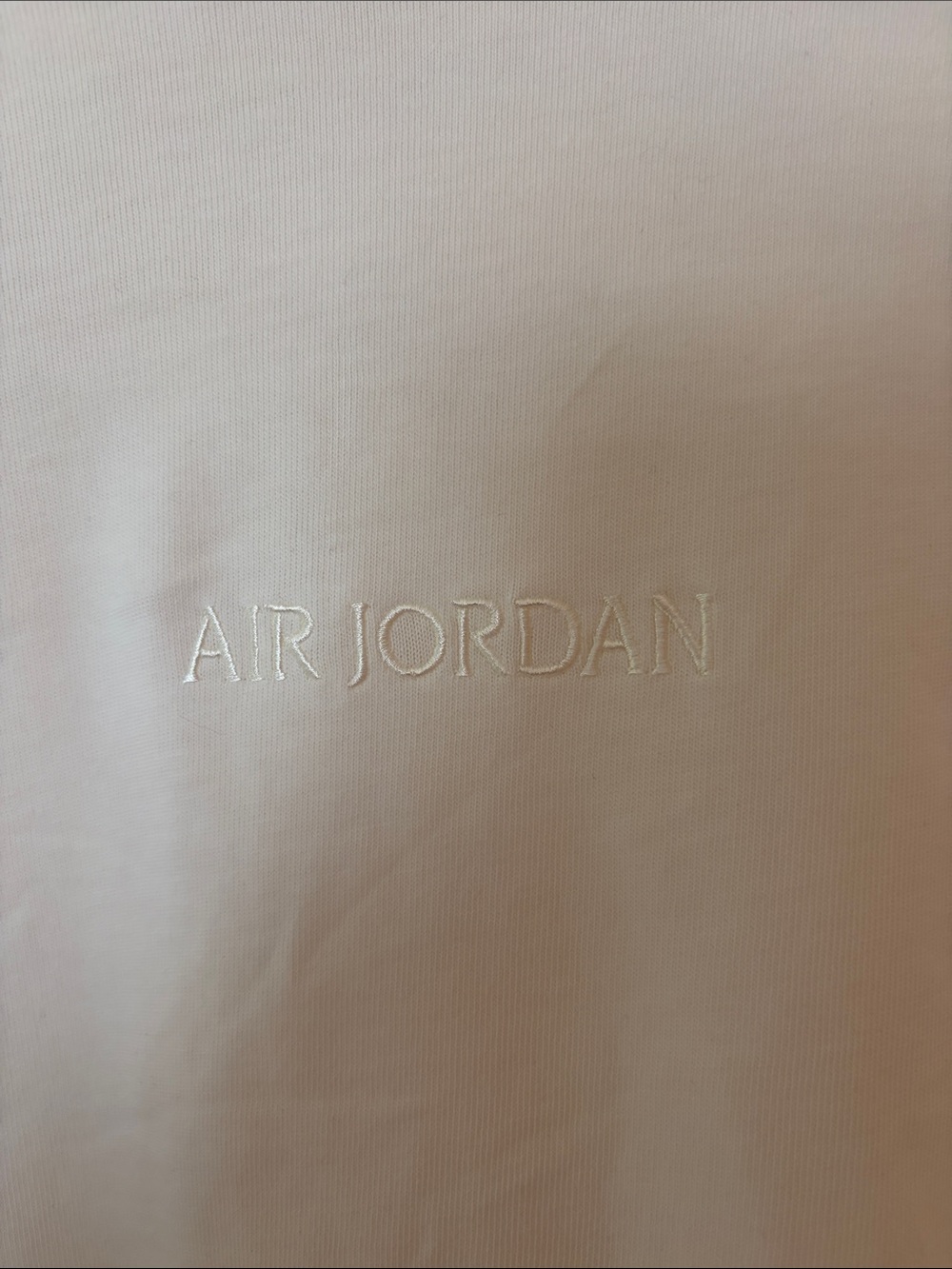 Jordan Cream Short Sleeve Crewneck T-Shirt with Subtle Logo - Picture 3 of 4